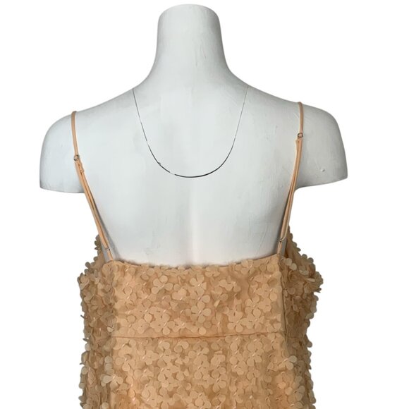 Anthropologie 3D Floral Embellished Mini Dress XL Peach NEW - Picture 10 of 14
